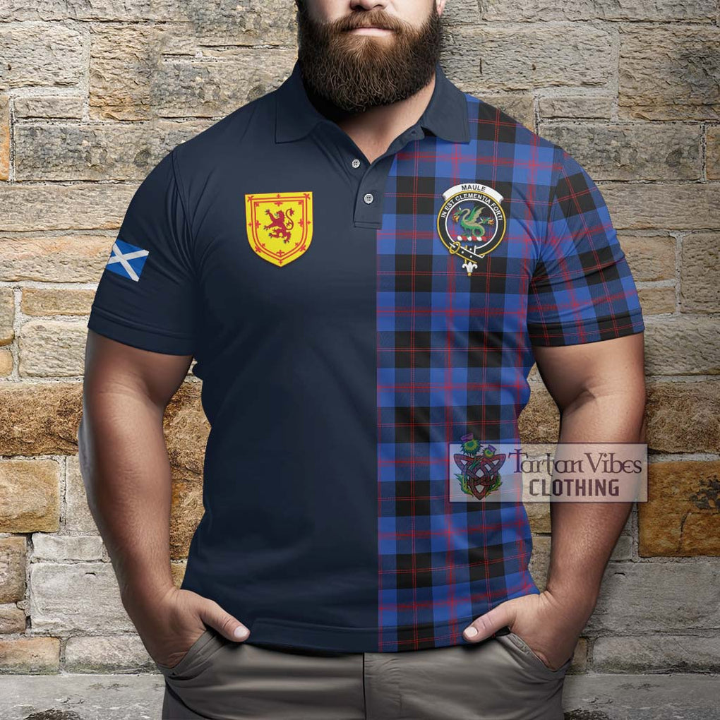 Tartan Vibes Clothing Maule Tartan Polo Shirt with Scottish Lion Royal Arm Half Style