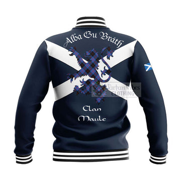 Maule Tartan Lion Rampant Baseball Jacket  Proudly Display Your Heritage with Alba Gu Brath and Clan Name