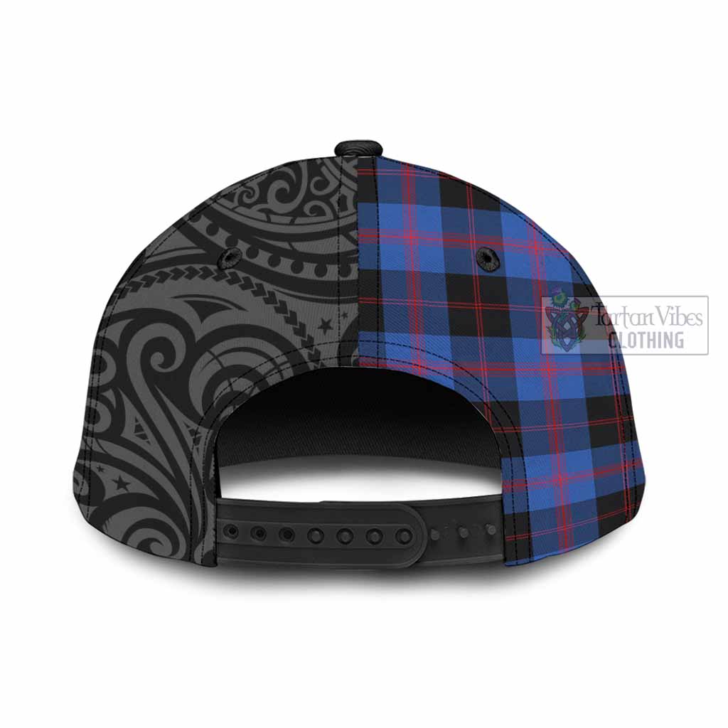 Tartan Vibes Clothing Maule Tartan Classic Cap with New Zealand Silver Fern Half Style