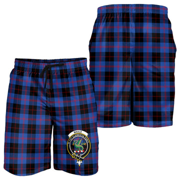 Maule Tartan Mens Shorts with Family Crest