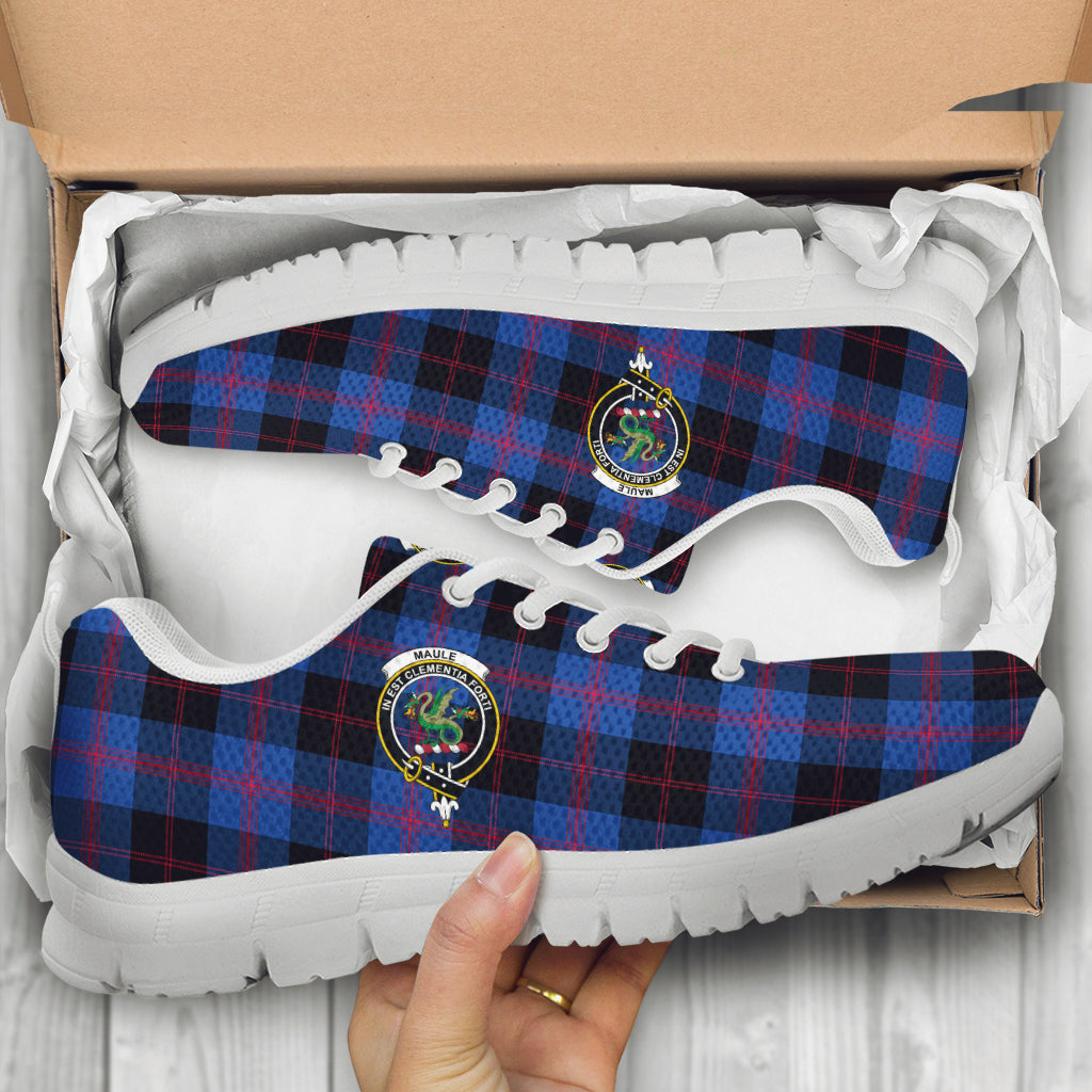 Maule Tartan Sneakers with Family Crest - Tartan Vibes Clothing