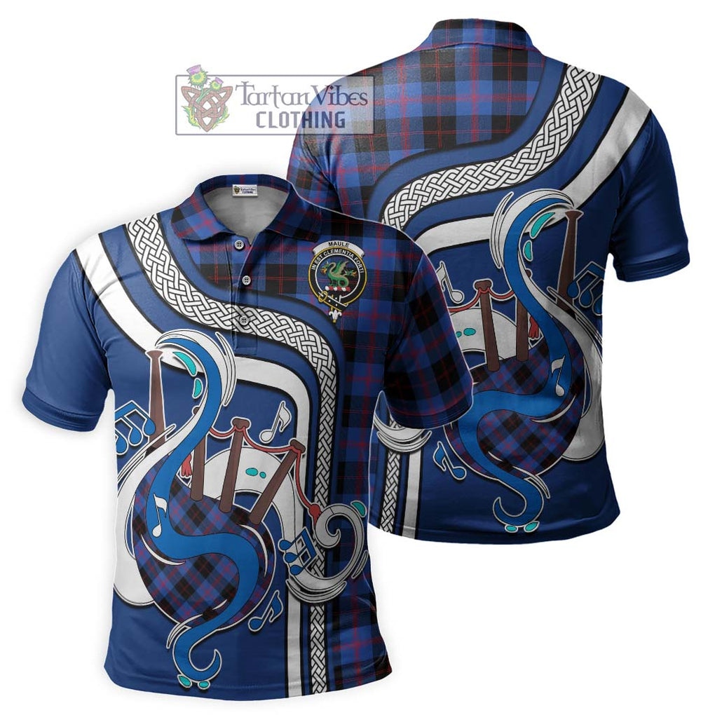 Tartan Vibes Clothing Maule Tartan Polo Shirt with Epic Bagpipe Style