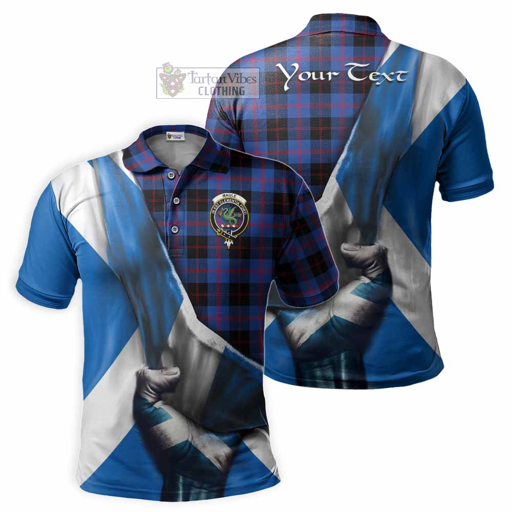 Tartan Vibes Clothing Maule Tartan Polo Shirt with Family Crest Scotland Patriotic Style