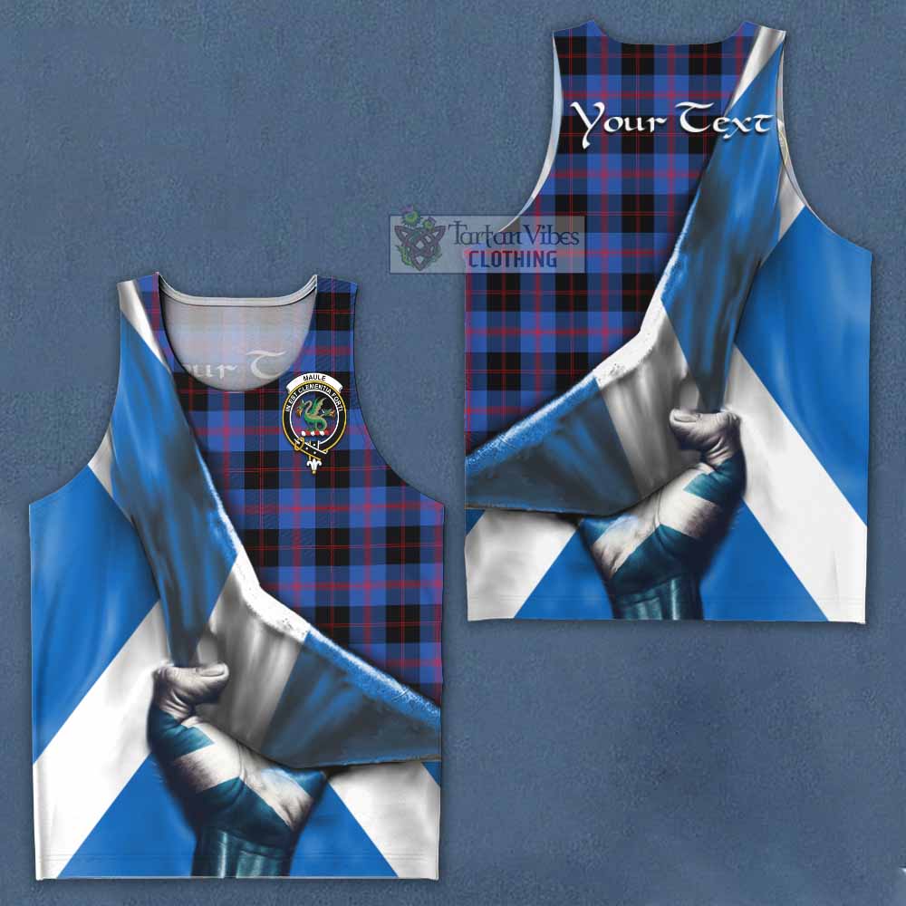 Tartan Vibes Clothing Maule Tartan Men's Tank Top with Family Crest Scotland Patriotic Style