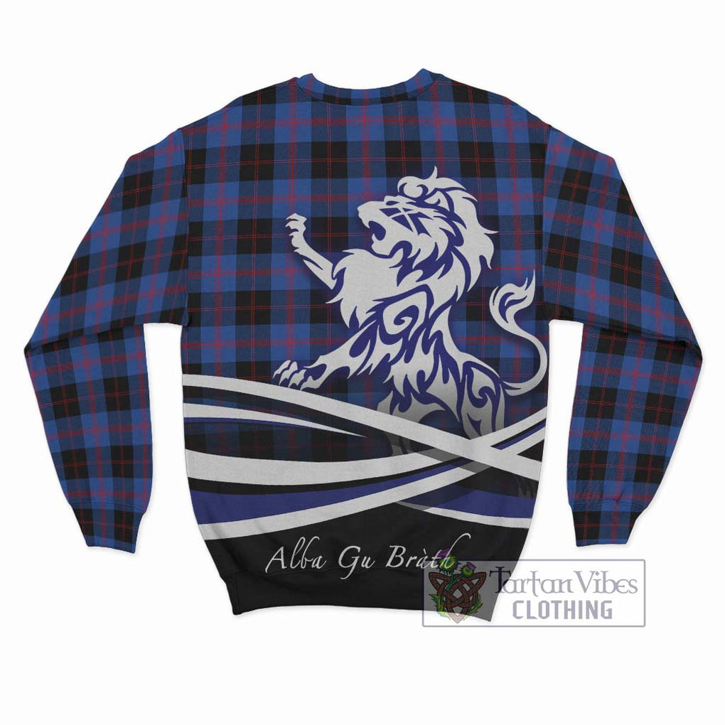 Maule Tartan Sweatshirt with Alba Gu Brath Regal Lion Emblem - Tartanvibesclothing Shop