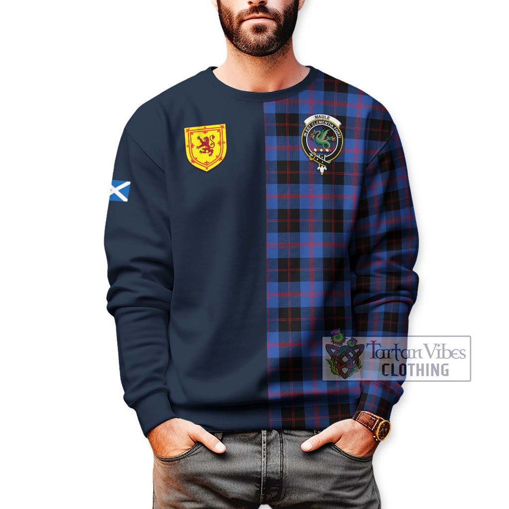 Tartan Vibes Clothing Maule Tartan Sweatshirt with Scottish Lion Royal Arm Half Style