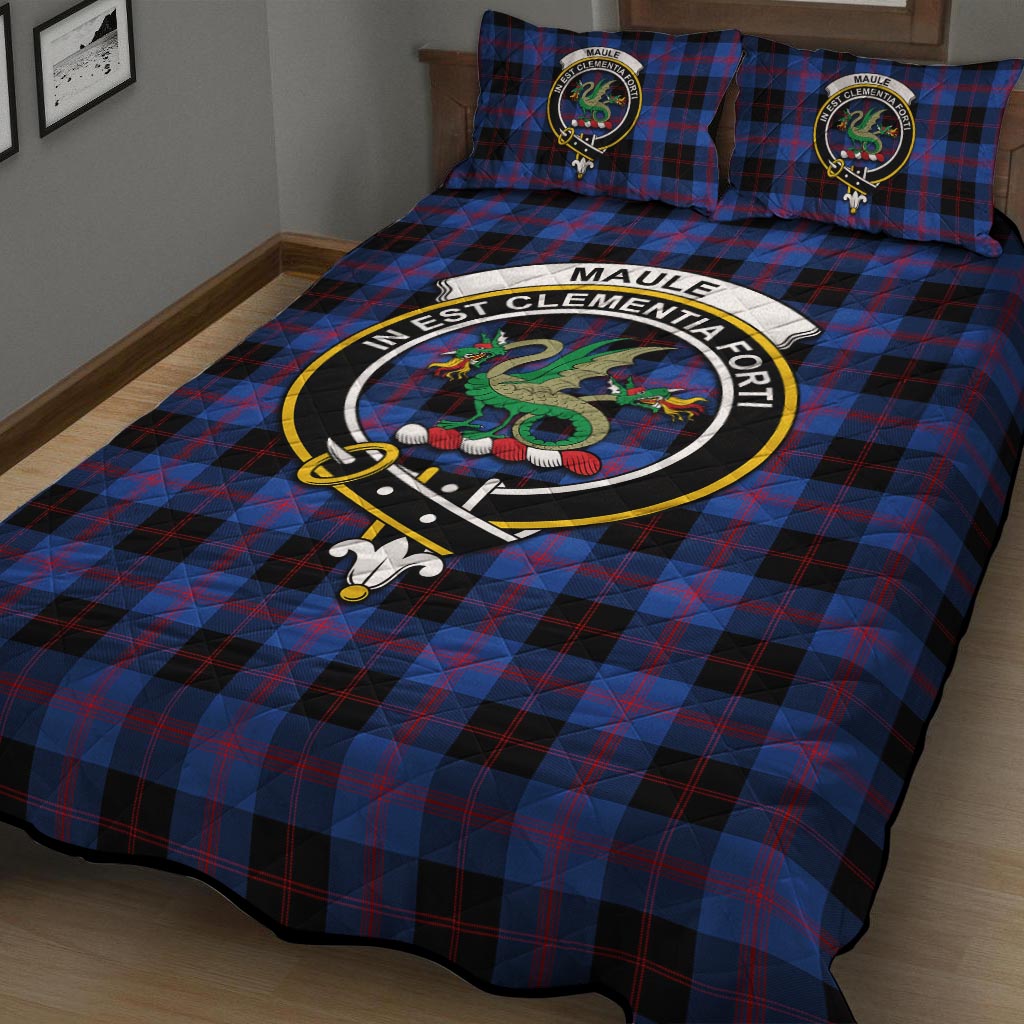 Maule Tartan Quilt Bed Set with Family Crest - Tartan Vibes Clothing