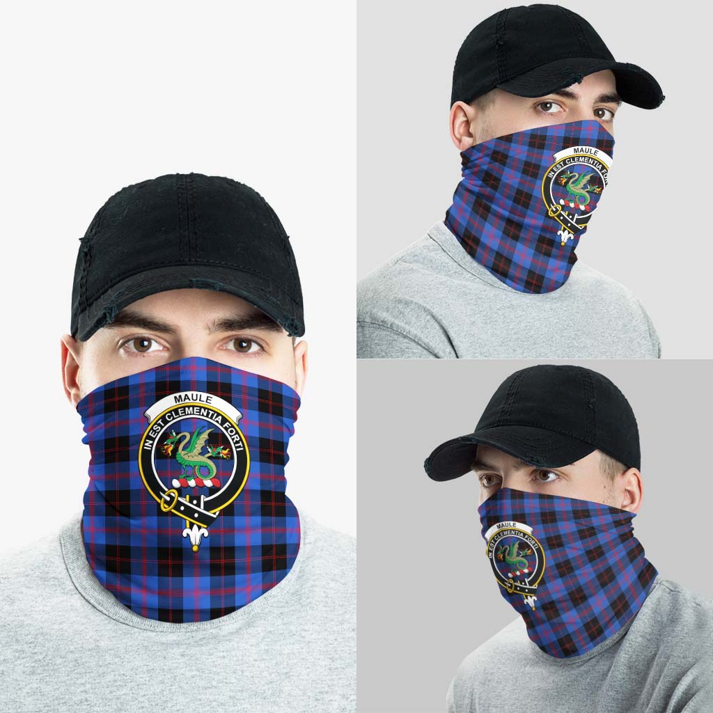 Maule Tartan Neck Gaiters, Tartan Bandanas, Tartan Head Band with Family Crest