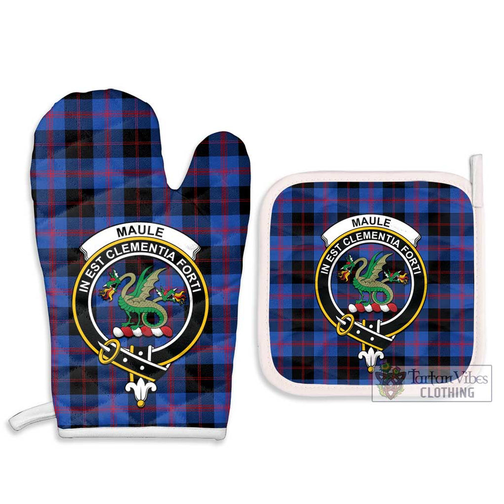 Maule Tartan Combo Oven Mitt & Pot-Holder with Family Crest - Tartan Vibes Clothing