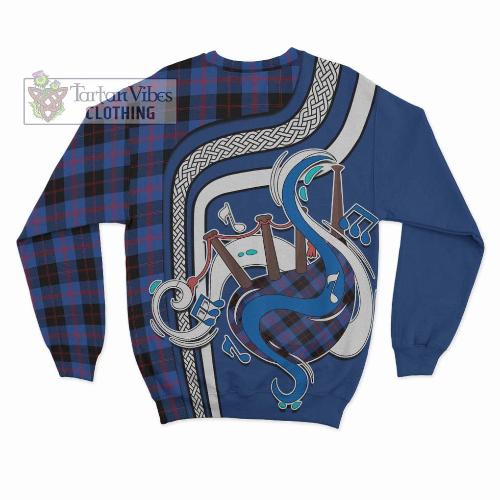 Tartan Vibes Clothing Maule Tartan Sweatshirt with Epic Bagpipe Style