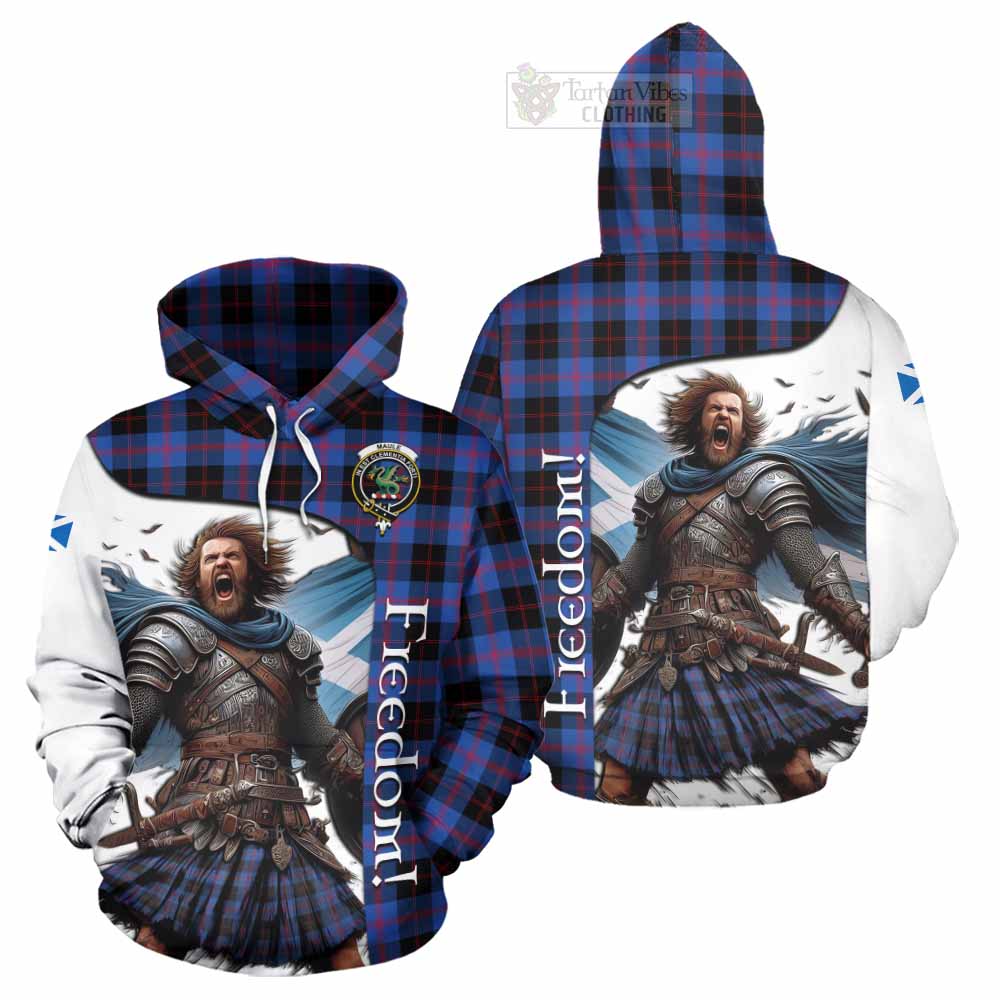 Tartan Vibes Clothing Maule Crest Tartan Hoodie Inspired by the Freedom of Scottish Warrior