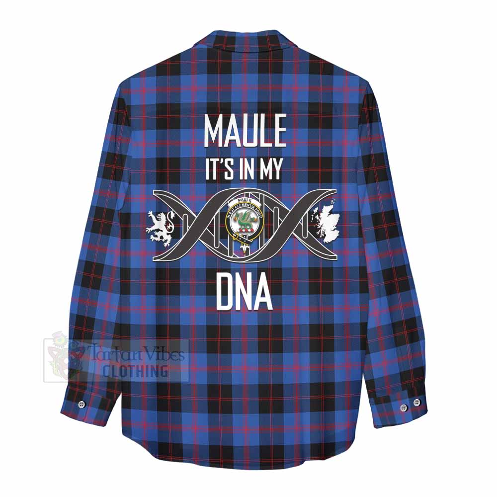 Tartan Vibes Clothing Maule Tartan Women's Casual Shirt with Family Crest DNA In Me Style