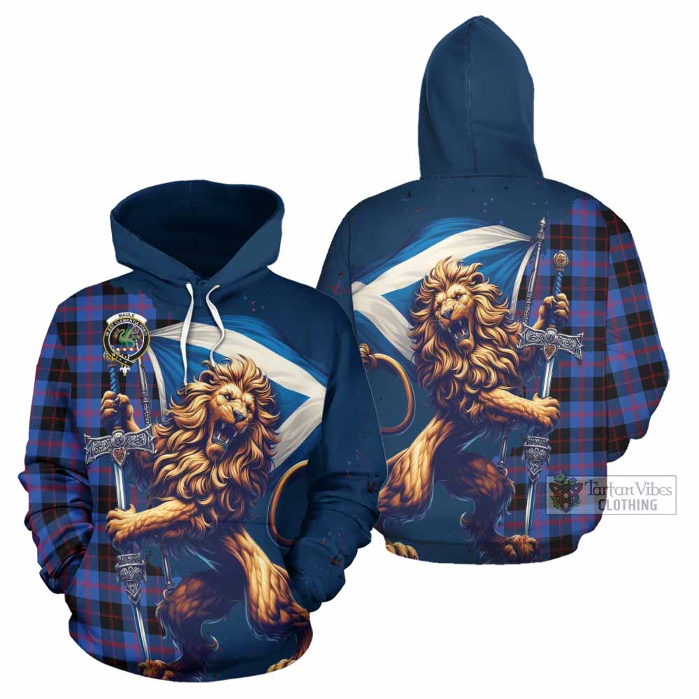 Maxwell Tartan Family Crest Hoodie with Scottish Majestic Lion