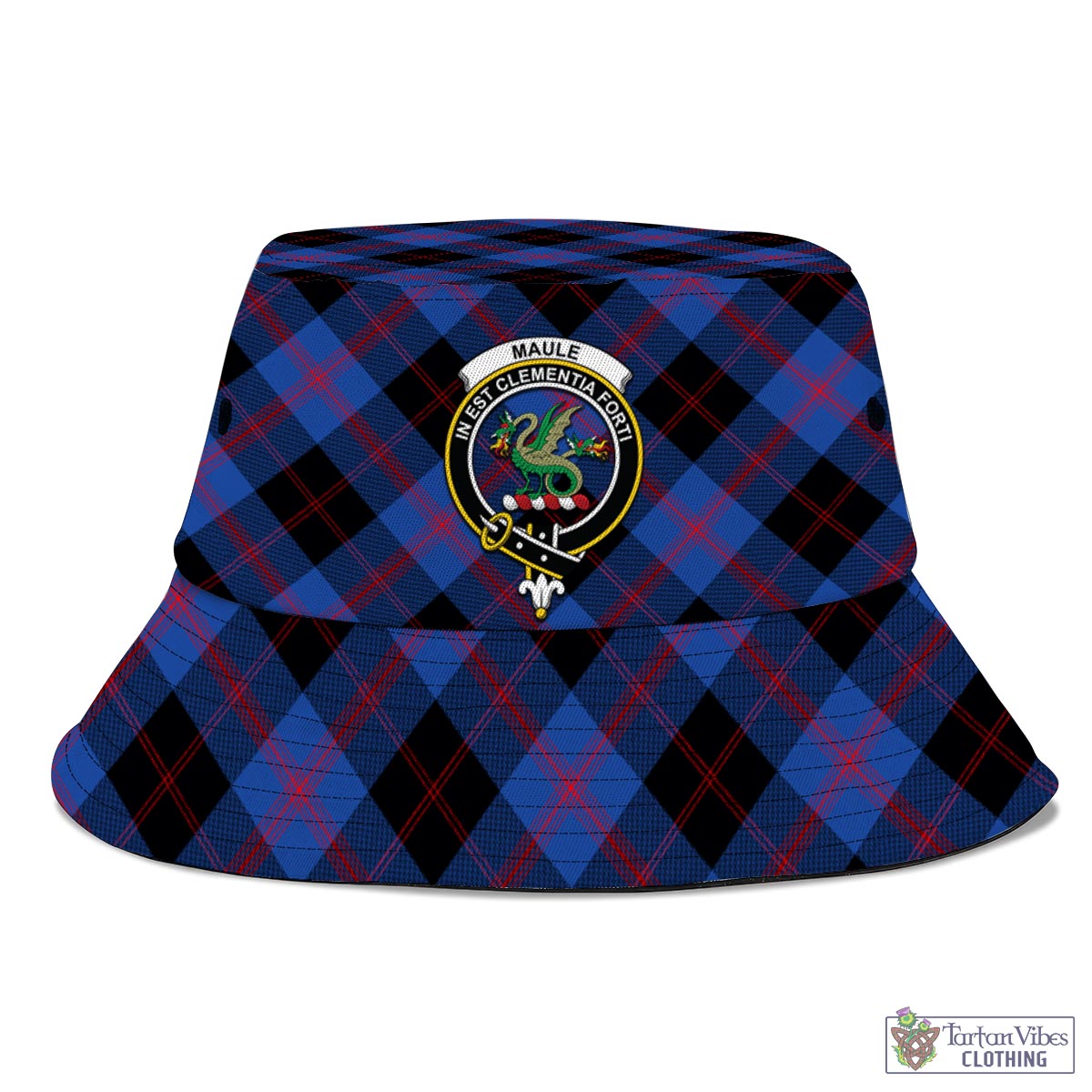 Tartan Vibes Clothing Maule Tartan Bucket Hat with Family Crest