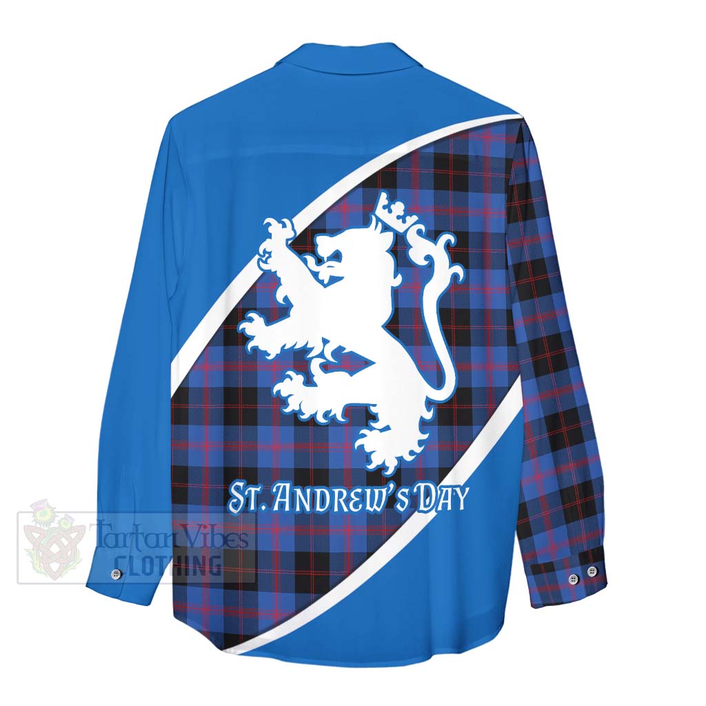 Tartan Vibes Clothing Maule Family Crest Tartan Women's Casual Shirt Celebrate Saint Andrew's Day in Style