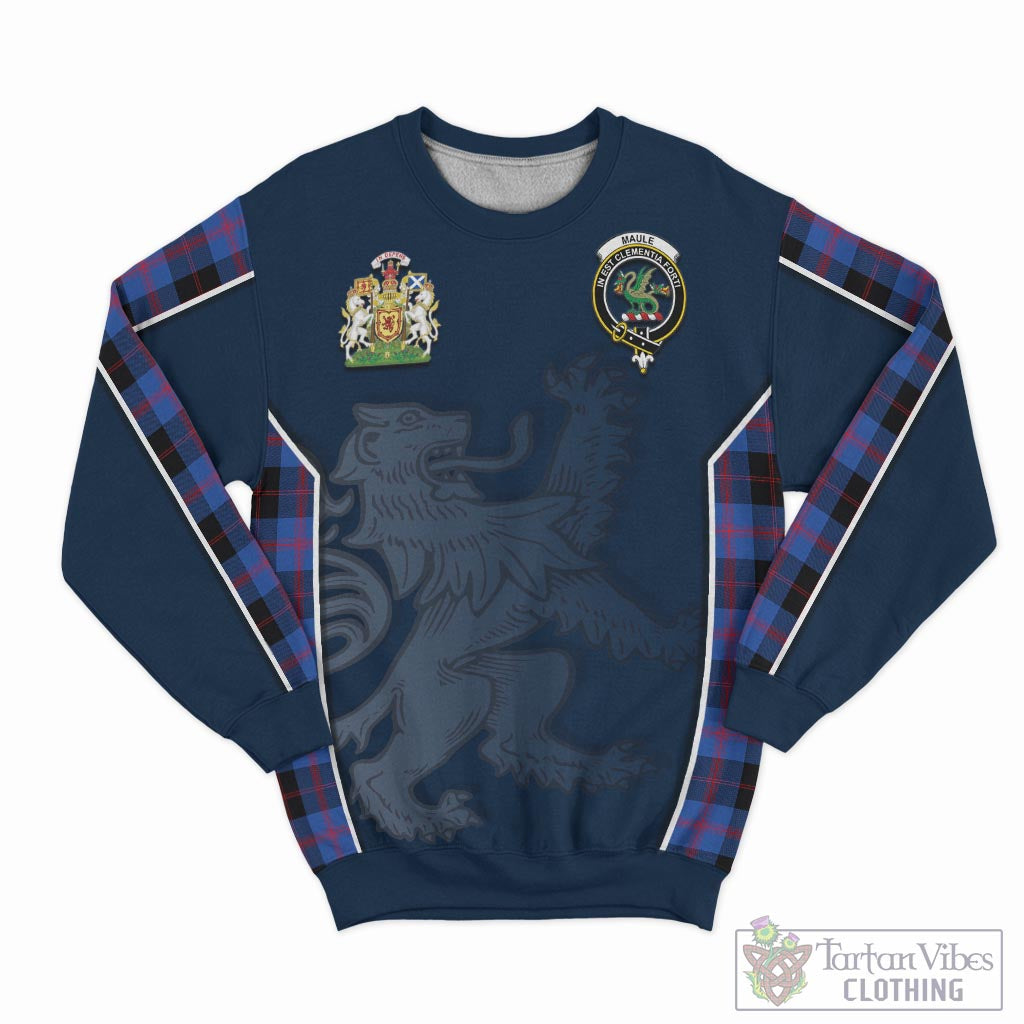 Tartan Vibes Clothing Maule Tartan Sweater with Family Crest and Lion Rampant Vibes Sport Style