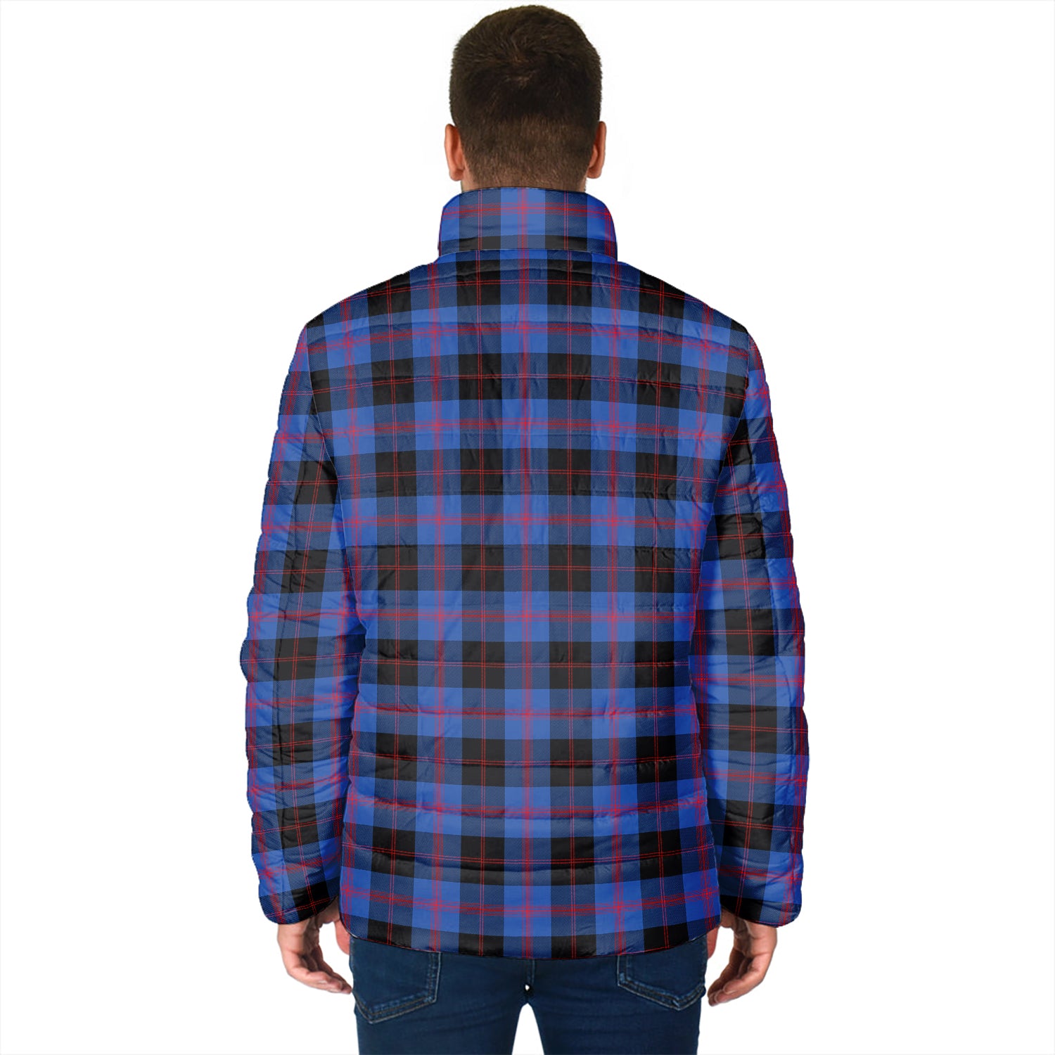 Maule Tartan Padded Jacket with Family Crest - Tartan Vibes Clothing