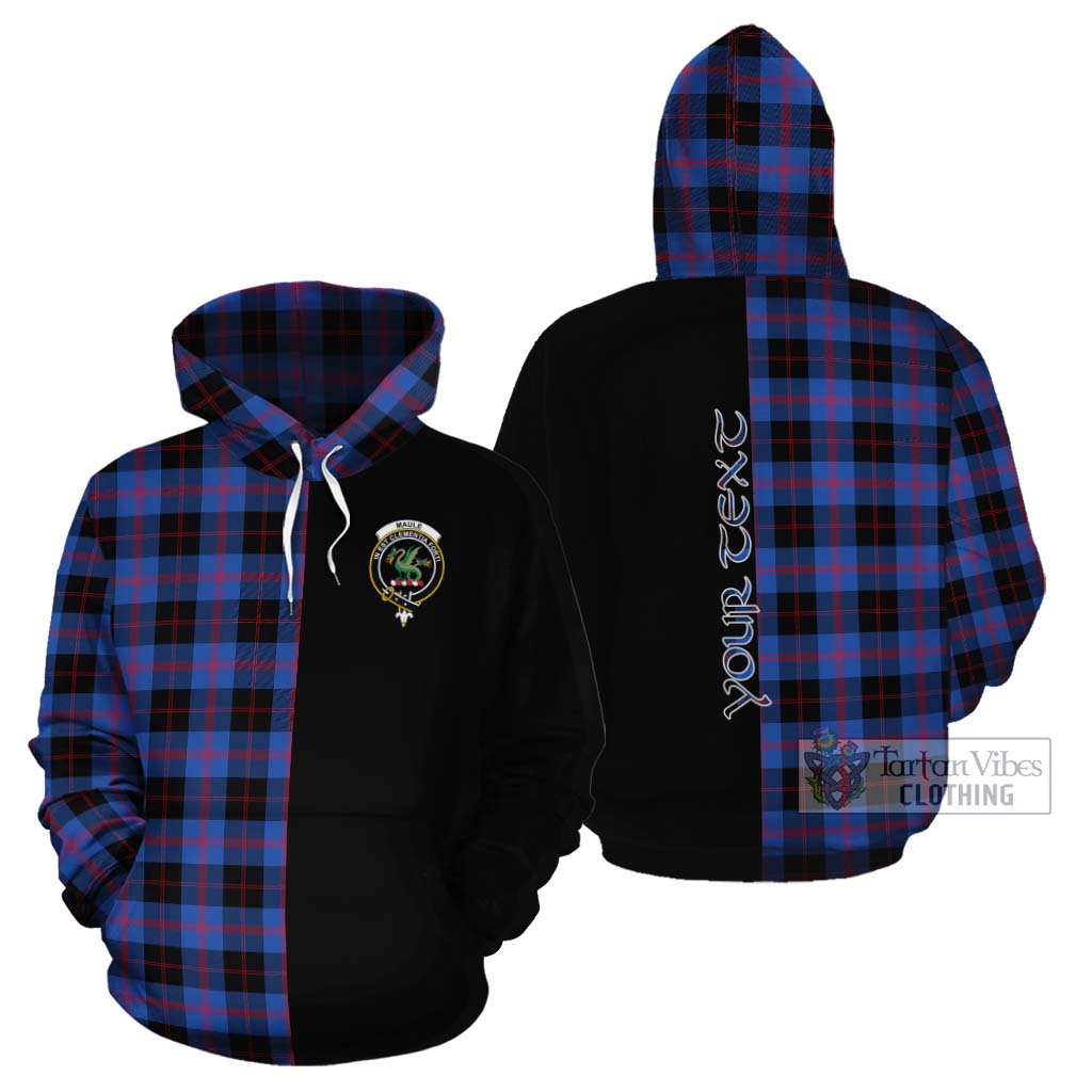 Tartan Vibes Clothing Maule Tartan Cotton Hoodie with Family Crest and Half Of Me Style