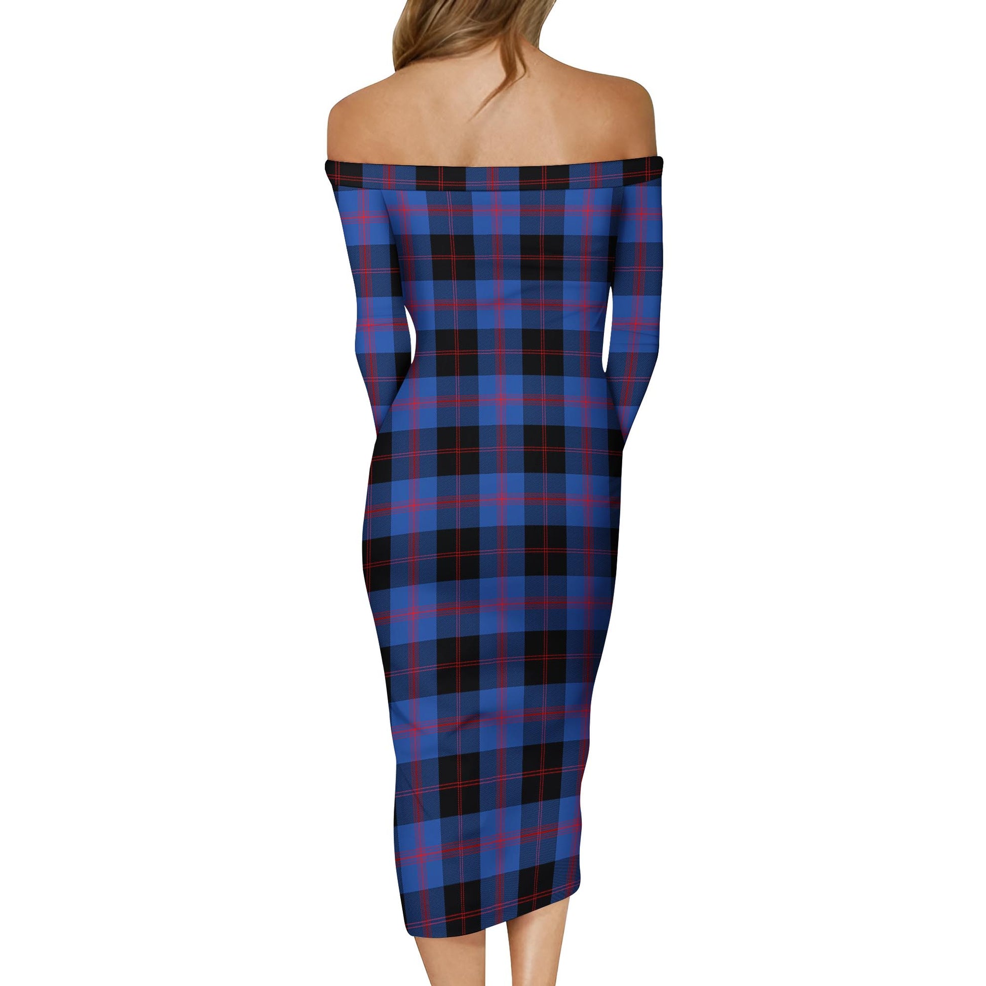 Maule Tartan Off Shoulder Lady Dress - Tartanvibesclothing