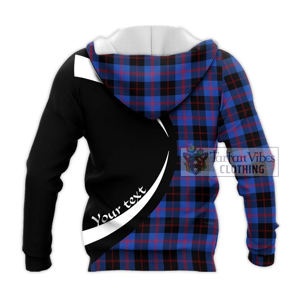 Maule Tartan Knitted Hoodie with Family Crest Circle Style - Tartan Vibes Clothing