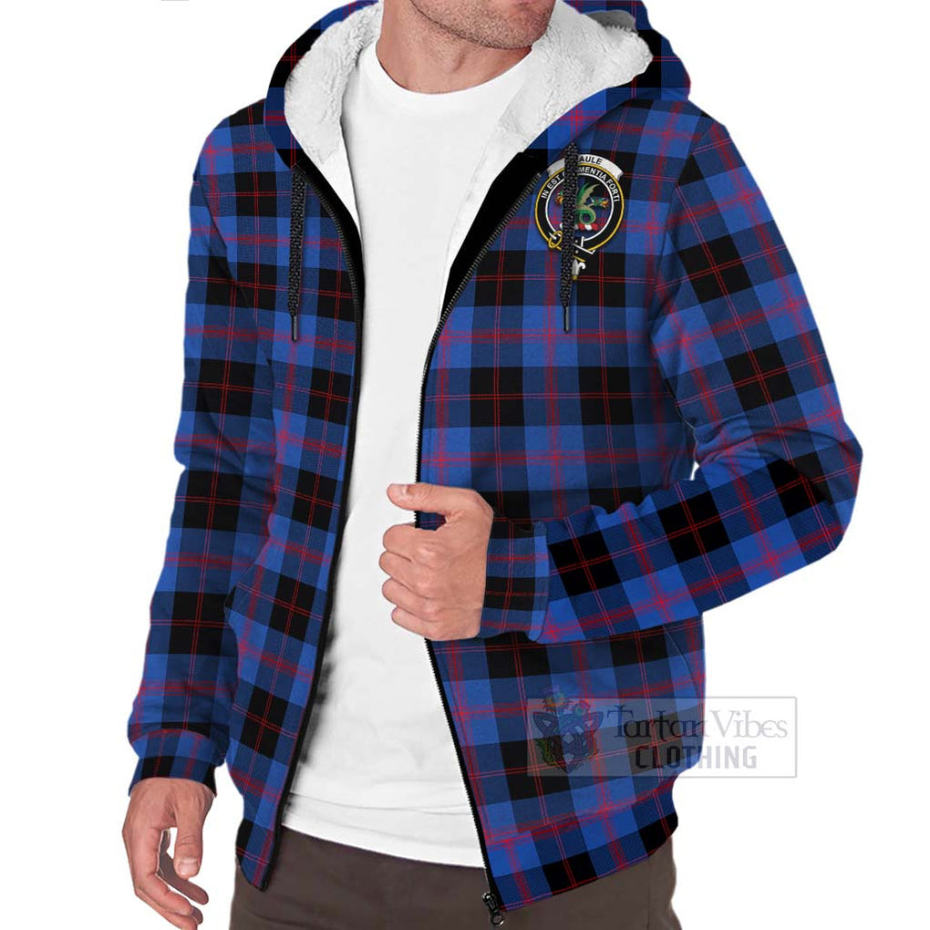 Tartan Vibes Clothing Maule Tartan Sherpa Hoodie with Family Crest Celtic Skull Style