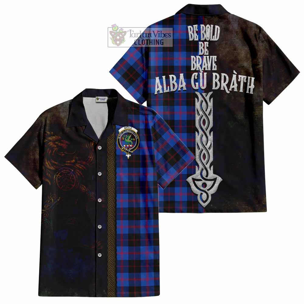 Maule Tartan Family Crest Hawaiian Shirt Alba Gu Brath Be Brave Lion Ancient Style - Tartan Vibes Clothing