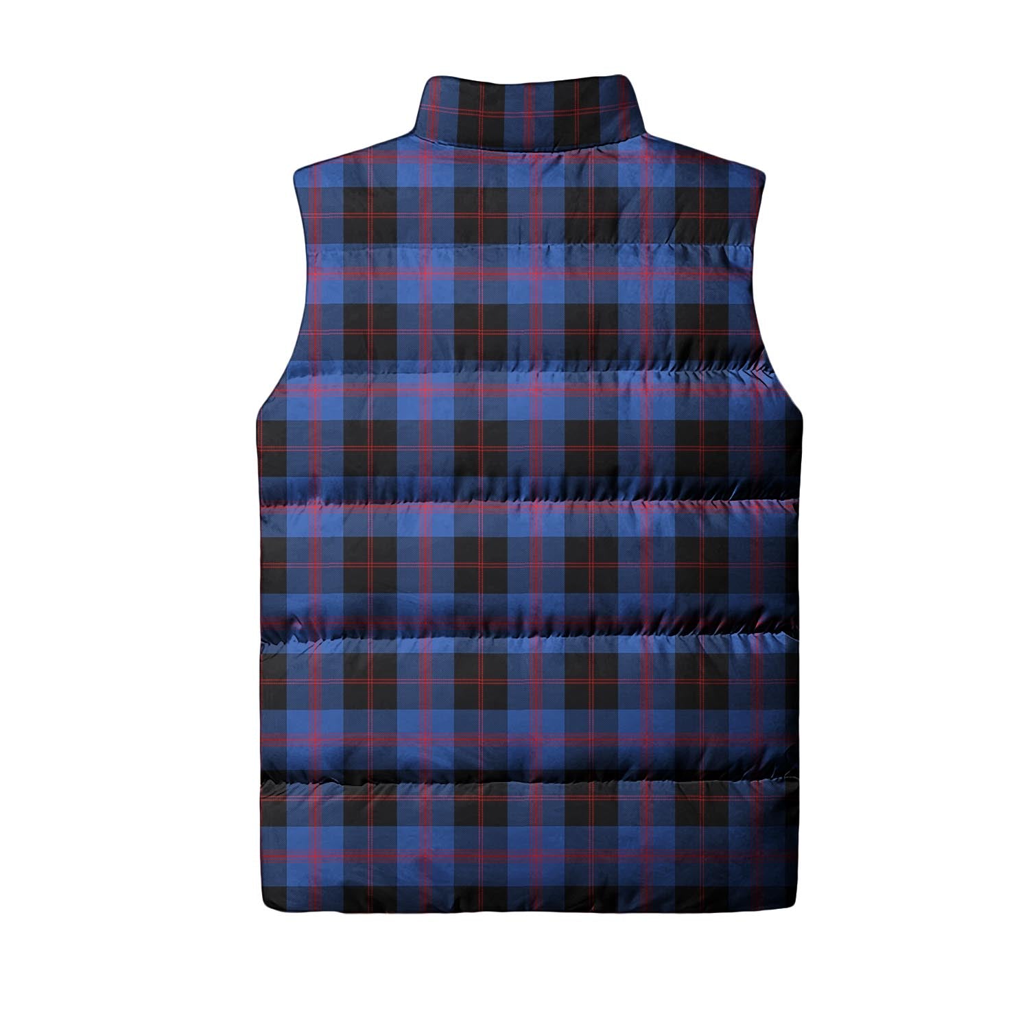 Maule Tartan Sleeveless Puffer Jacket with Family Crest - Tartanvibesclothing