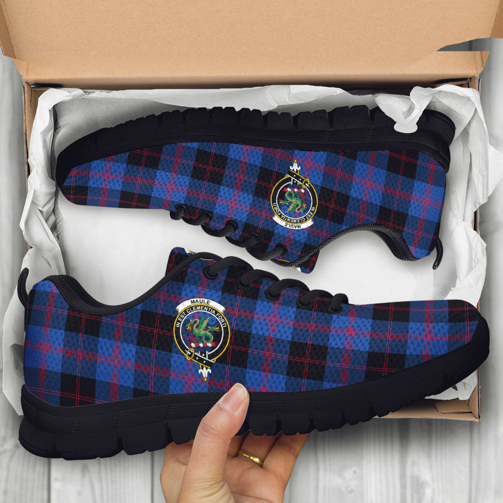 Maule Tartan Sneakers with Family Crest - Tartan Vibes Clothing