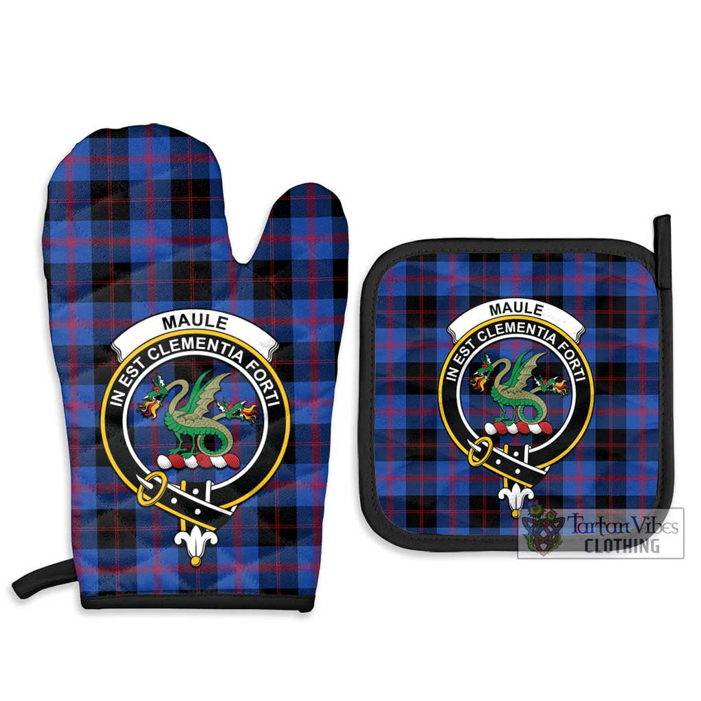 Maule Tartan Combo Oven Mitt & Pot-Holder with Family Crest - Tartan Vibes Clothing