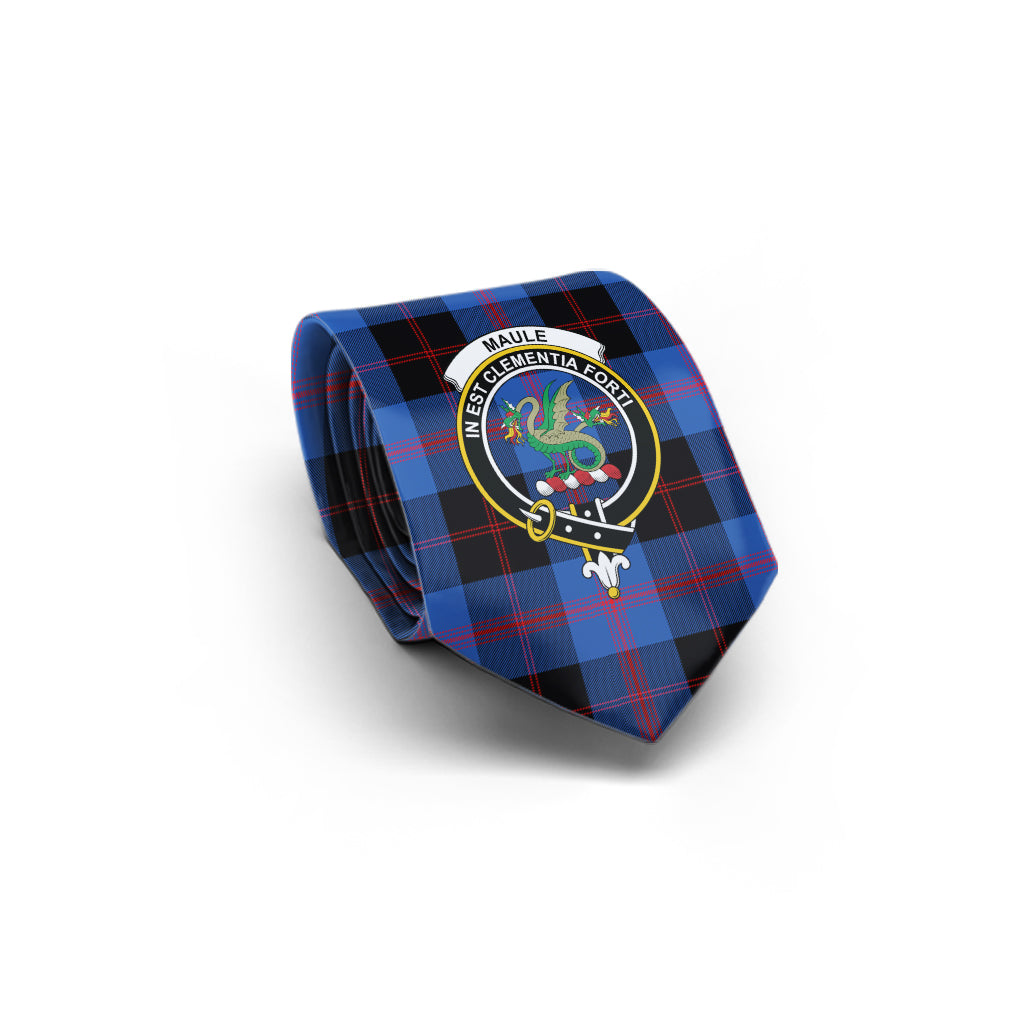 Maule Tartan Classic Necktie with Family Crest - Tartan Vibes Clothing