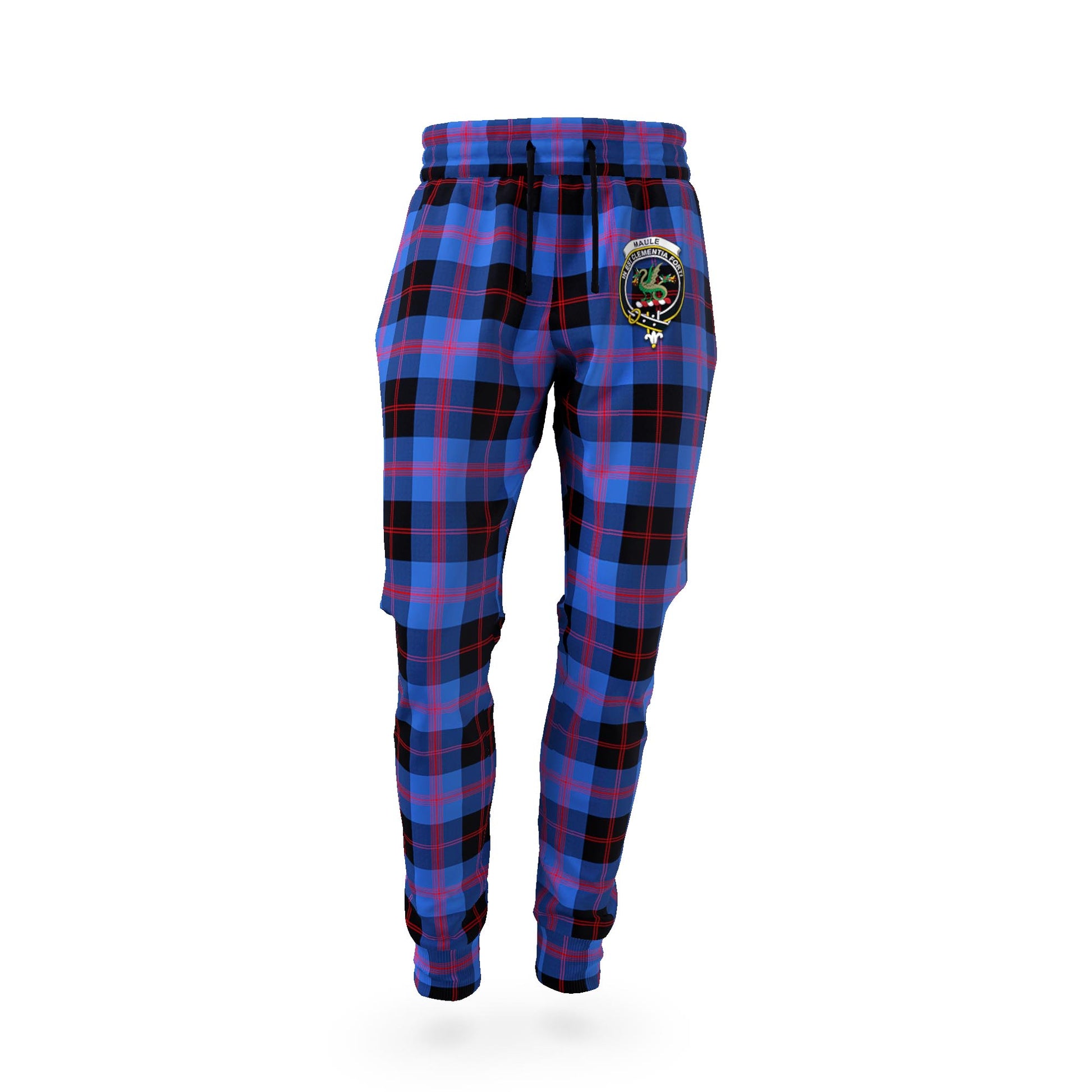 Maule Tartan Joggers Pants with Family Crest - Tartanvibesclothing