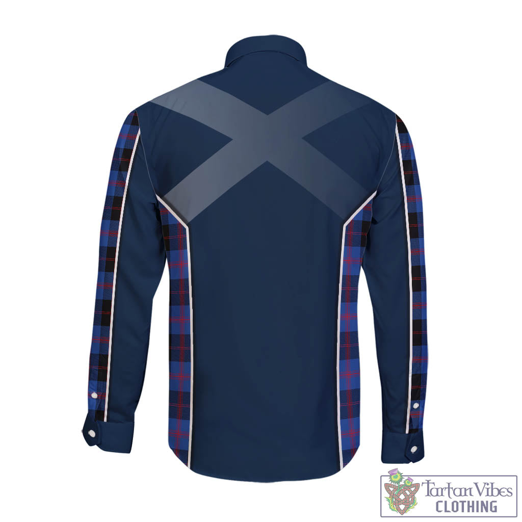 Tartan Vibes Clothing Maule Tartan Long Sleeve Button Up Shirt with Family Crest and Lion Rampant Vibes Sport Style