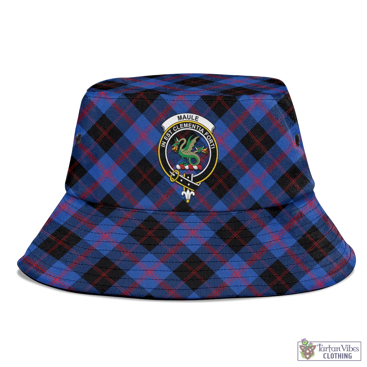 Tartan Vibes Clothing Maule Tartan Bucket Hat with Family Crest