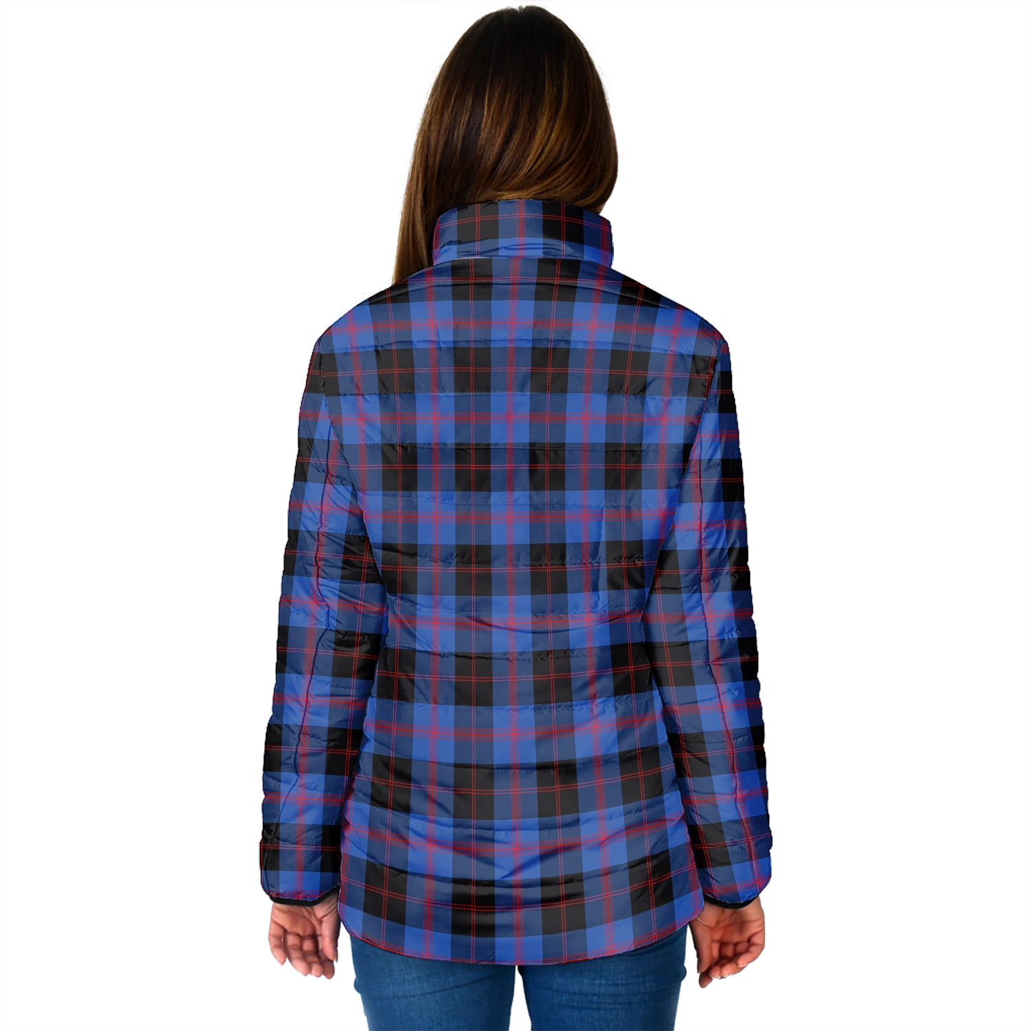 Maule Tartan Padded Jacket with Family Crest - Tartan Vibes Clothing