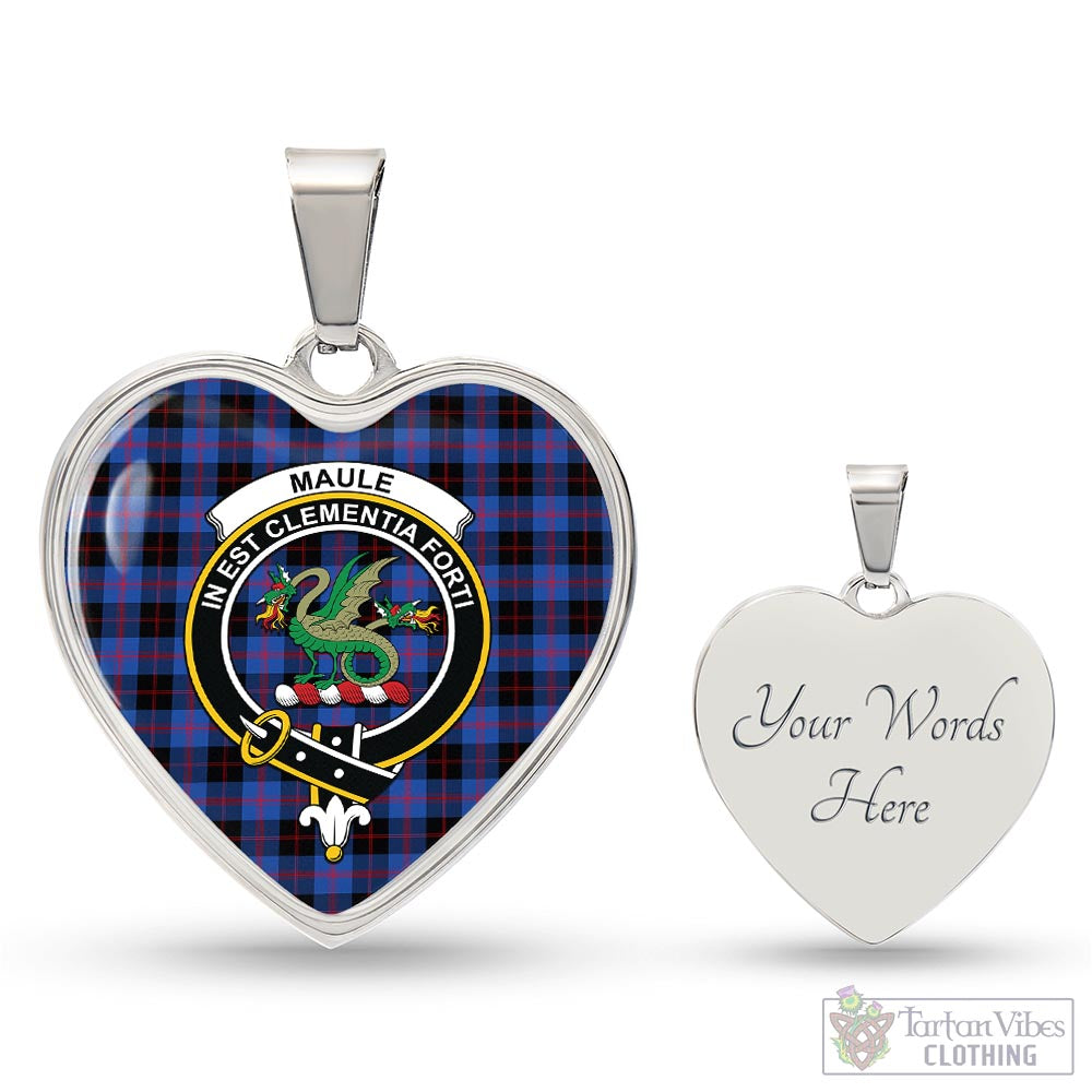 Tartan Vibes Clothing Maule Tartan Heart Necklace with Family Crest