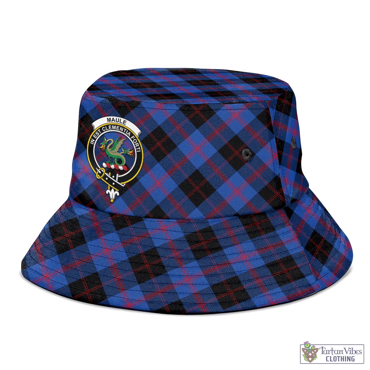 Tartan Vibes Clothing Maule Tartan Bucket Hat with Family Crest