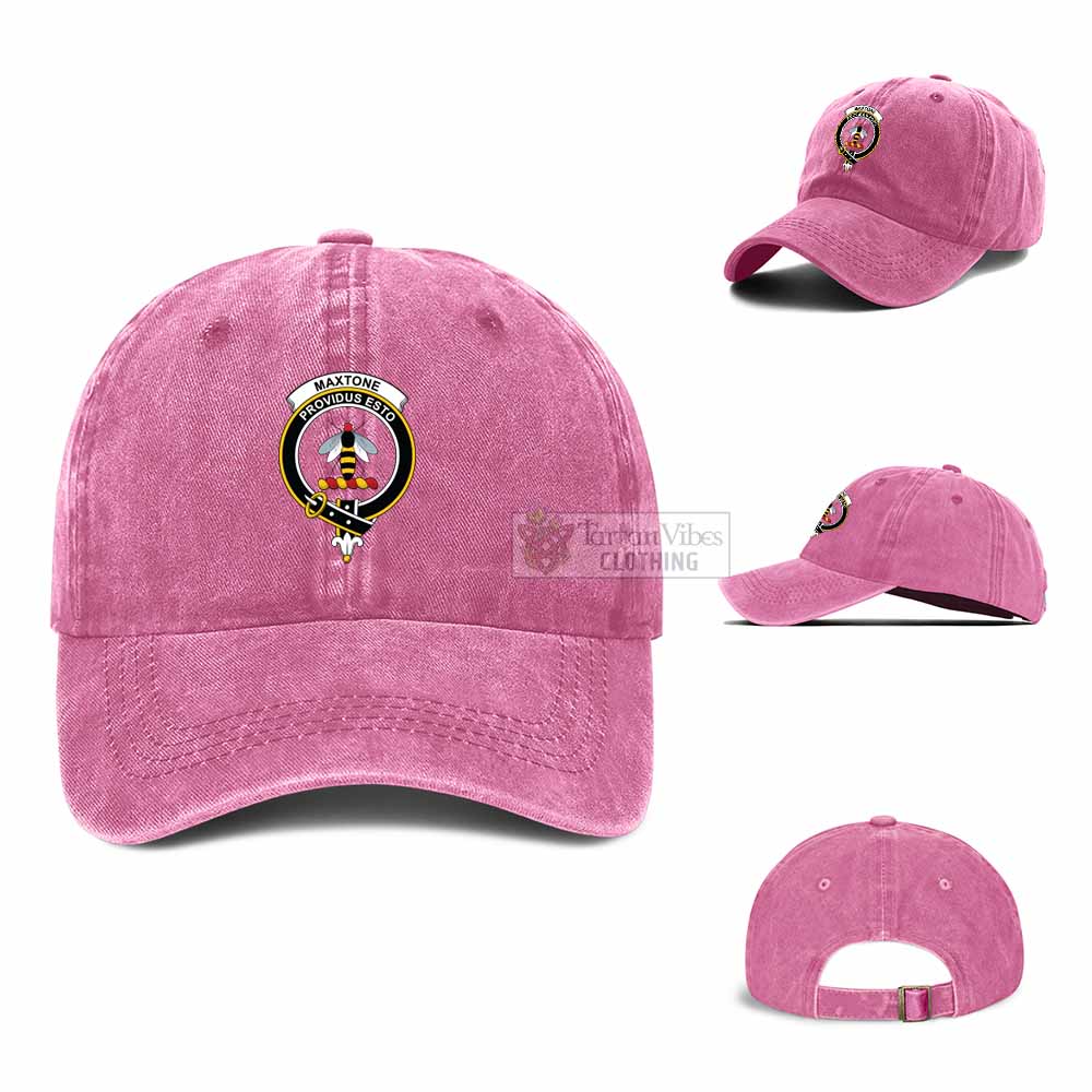 Maxtone Family Crest Denim Baseball Cap - 2D-tartanvibesclothing