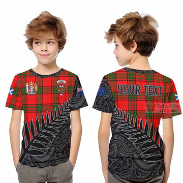 Maxtone Crest Tartan Kid T-Shirt with New Zealand Silver Fern Half Style