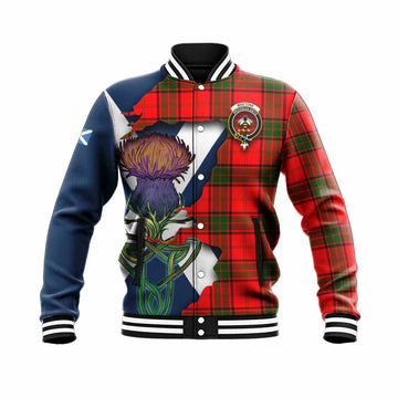 Maxtone Tartan Family Crest Baseball Jacket Scottish Thistle Celtic Inspired Unisex - Tartan Vibes Clothing