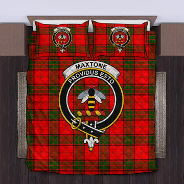 Maxtone Tartan Quilt Bed Set with Family Crest