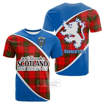 Maxtone Family Crest Tartan Cotton T-shirt Celebrate Saint Andrew's Day in Style