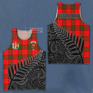 Maxtone Crest Tartan Men's Tank Top with New Zealand Silver Fern Half Style