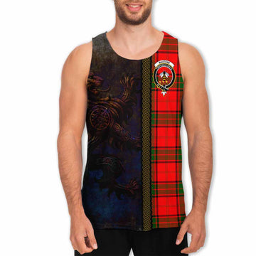 Maxtone Tartan Family Crest Men's Tank Top Alba Gu Brath Be Brave Lion Ancient Style Men - Tartan Vibes Clothing