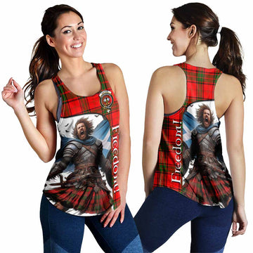 Maxtone Crest Tartan Women's Racerback Tanks Inspired by the Freedom of Scottish Warrior