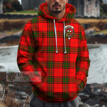 Maxtone Tartan Cotton Hoodie with Family Crest