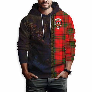 Maxtone Tartan Family Crest Hoodie Alba Gu Brath Be Brave Lion Ancient Style Pullover Hoodie - Tartan Vibes Clothing