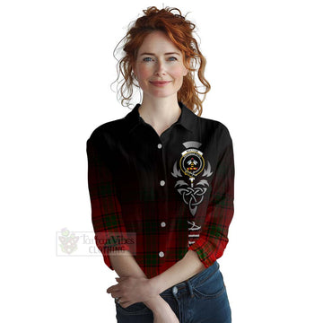 Maxtone Tartan Women's Casual Shirt Featuring Alba Gu Brath Family Crest Celtic Inspired