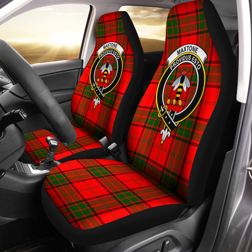 Maxtone Tartan Car Seat Cover with Family Crest One Size - Tartanvibesclothing