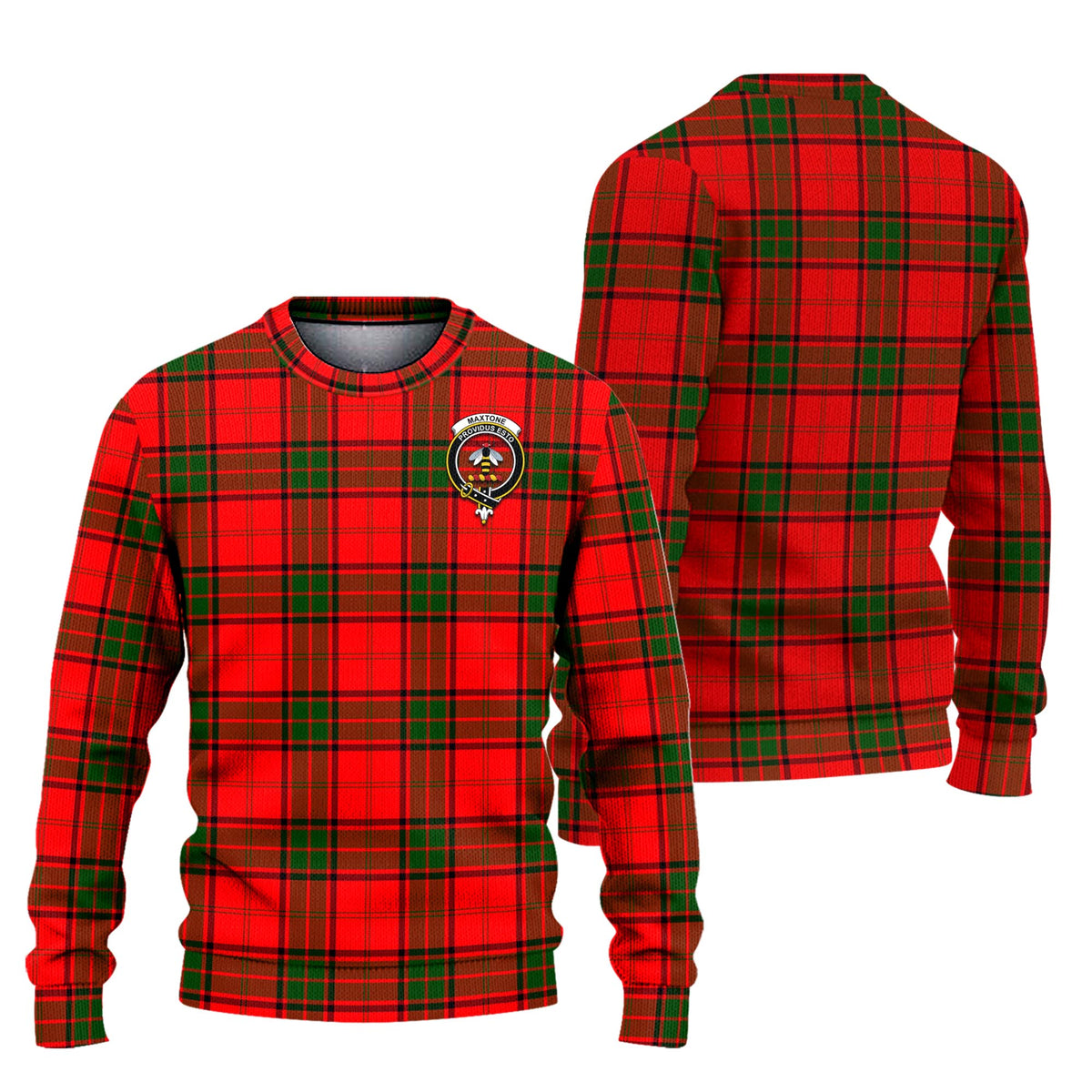Maxtone Tartan Ugly Sweater with Family Crest Unisex - Tartan Vibes Clothing