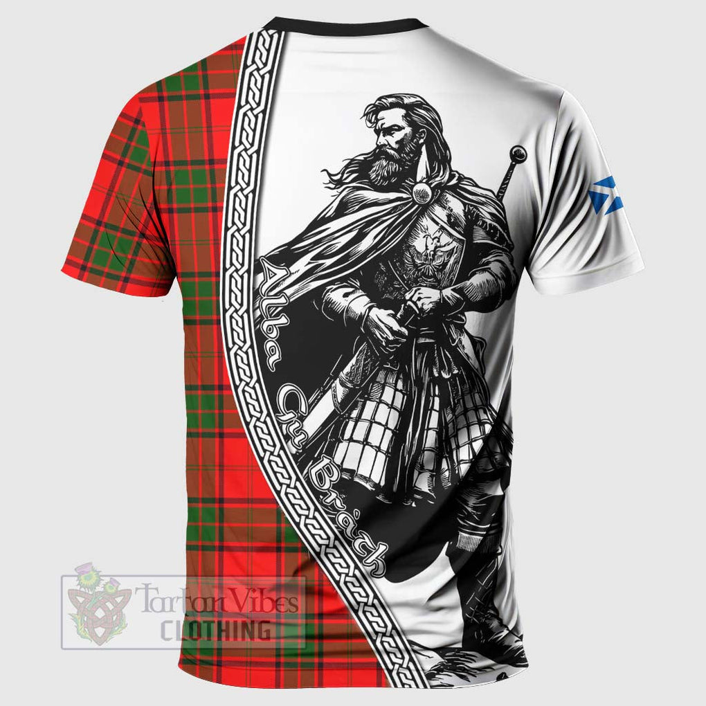 Tartan Vibes Clothing Maxtone Tartan Clan Crest T-Shirt with Highlander Warrior Celtic Style